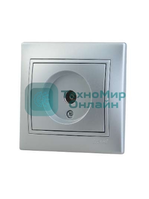 Розетка телевизионная СП Мира оконечная метал. сер. Lezard 701-1010-130