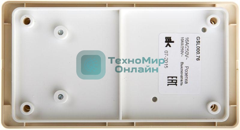 Блок комбинированный GLOSSA розетка+ выкл. 3-кл. беж. SchE