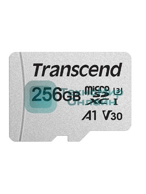 Флеш карта microSD 256Gb Transcend microSDXC Class 10 UHS-I U3, V30, A1, (SD адаптер), TLC