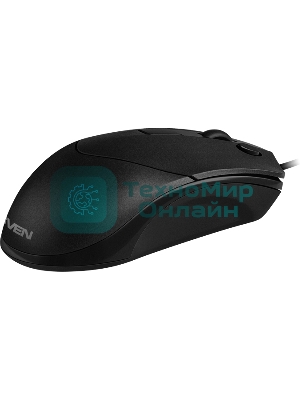Мышь проводная SVEN RX-100 черный, 4000 dpi, USB, кнопки - 6