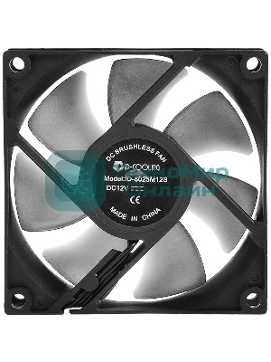 Вентилятор для корпуса ID-Cooling NO-8025-SD черный, 80 мм, 2000 об/мин, 21 дБ, 3 pin