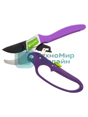 Секатор прямого реза Palisad 200 мм, храповой механизм, металлические обрезиненные рукоятки