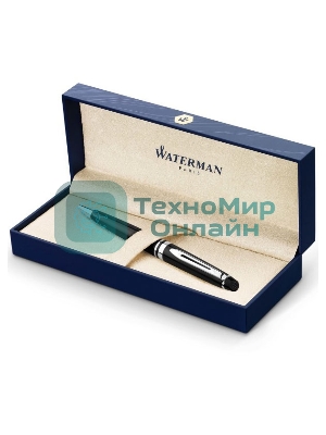 Ручка шариковая Waterman Expert 3 (CWS0951800) Black CT M, синие чернила, подарочная коробка