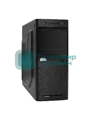 Компьютерный корпус Miditower ExeGate XP-330U-UNS500 (ATX, БП UNS500 с вент. 12см, 2хUSB/2хUSB 3.0, аудио, черный)
