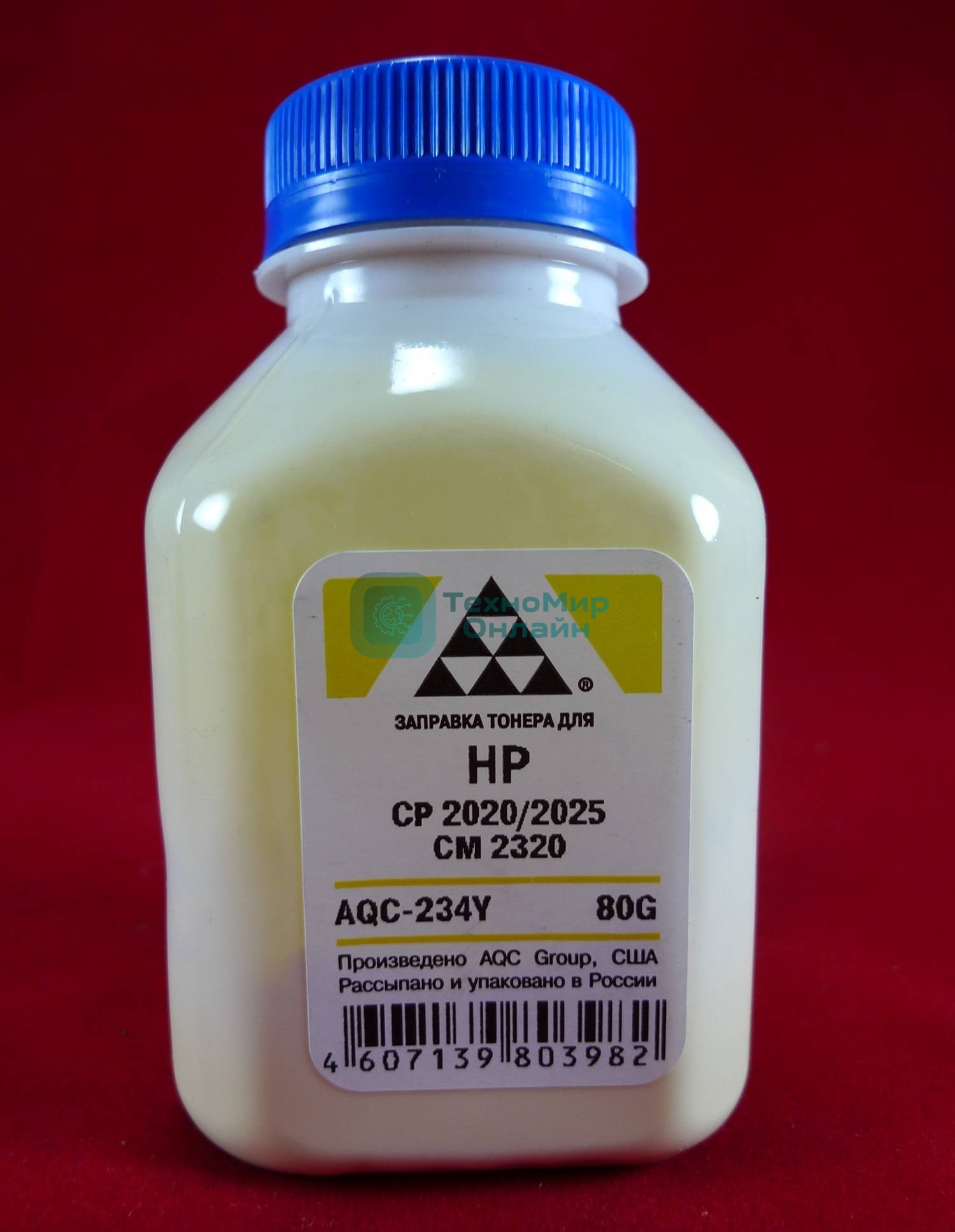 Тонер HP CP2020/2025/CM2320 Yellow, (фл.80г.) AQC фас. Россия