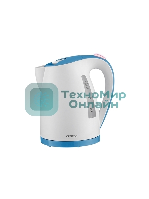 Чайник электрический Centek CT-0026 <White> 1.7л, 2200Вт, LED, матовый корпус, защита от включения без воды