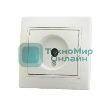 Розетка LEZARD 701-0303-130серия скр.проводки Мира ТВ оконечная кремовый со вст.