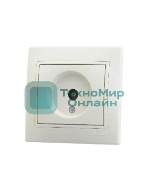 Розетка LEZARD 701-0303-130серия скр.проводки Мира ТВ оконечная кремовый со вст.