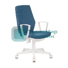 Кресло Бюрократ CH-W545 синий, экокожа, 120 кг, механизм качания