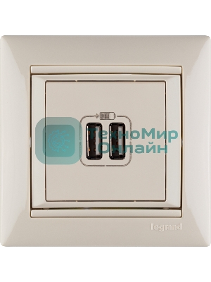Розетка 2-ая USB 774170 Legrand Valena Сл. кость