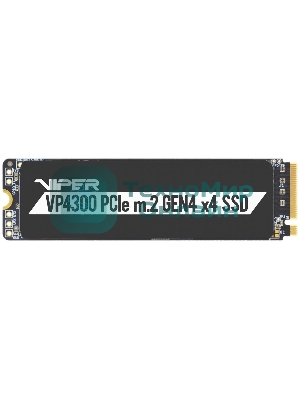 Накопитель SSD Patriot Viper VP4300, 1Tb, PCIe 4.0 x4, M.2 2280, NVMe, R/W 7400/5500, с радиатором