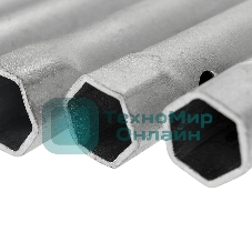 Набор ключей-трубок торцевых Rexant 6х22 мм, вороток, оцинкованные, 10 шт.