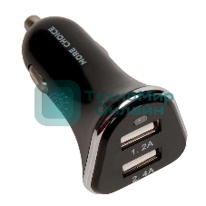 Автомобильная зарядка (от прикуривателя) 2USB 2.4A для Type-C More choice AC22a черный