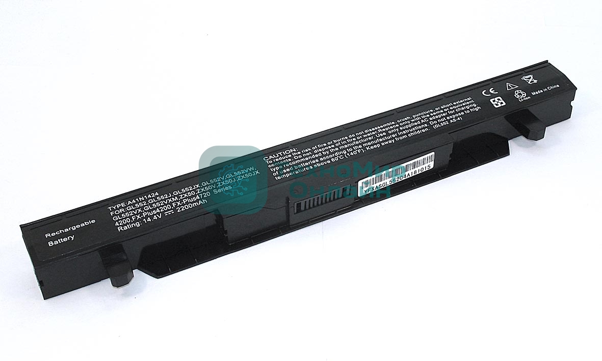Аккумуляторная батарея для ноутбука Asus GL552VW 14.4V 2600mAh OEM черный