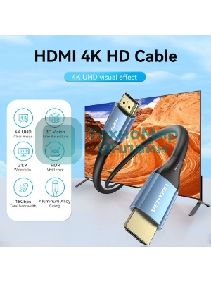 Кабель Vention HDMI High speed v2.0 with Ethernet 19M/19M - 15м