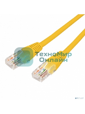Патч-корд U/UTP Rexant cat.6, RJ45-RJ45, неэкранированный, 26AWG, LSZH, желтый, 0.3 м