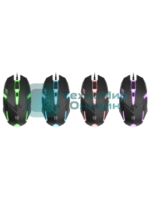 Мышь проводная Defender Cyber MB-560L черный, 1200 dpi, USB, кнопки - 3