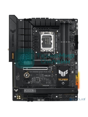 Материнская плата ASUS TUF GAMING B760-PLUS WIFI, LGA 1700, Intel B760, 4xDDR5, 4xSATA, 3xM.2, 1xPCI-E 5.0 x16, 1xPCI-E 3.0 x4, 1xUSB-A 3.2 Gen 2, 3xUSB-A 3.2 Gen 1, 1xUSB-C 3.2 Gen 2x2, 1x2.5Gb LAN, 5x3.5 мм, 7.1, Wi-Fi 6, Bluetooth 5.2, Standard-ATX