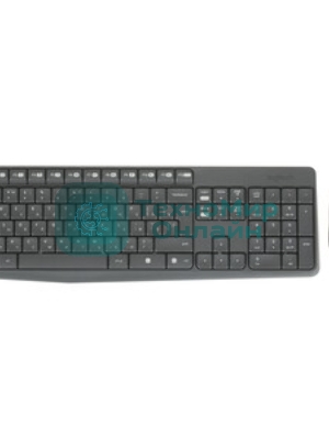 Комплект клавиатура+мышь Logitech MK235 беспроводной, USB, 1000 DPI, серый