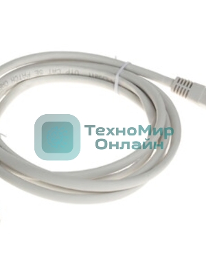 Патч-корд Rexant U/UTP, cat.5e, RJ45-RJ45, 26AWG, ZH нг(А)-HF, серый, 2м