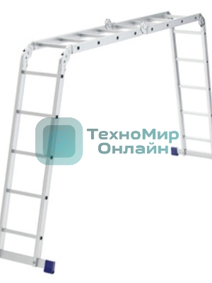 Лестница шарнирная алюминиевая Сибртех, 2х4+2х5