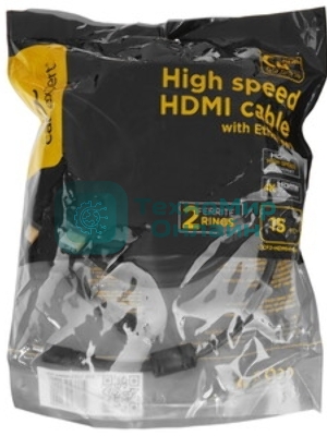 Кабель Cablexpert HDMI CC-HDMI4-15M, 19M/19M, v2.0, медь, позол.разъемы, экран, 15м, черный, пакет