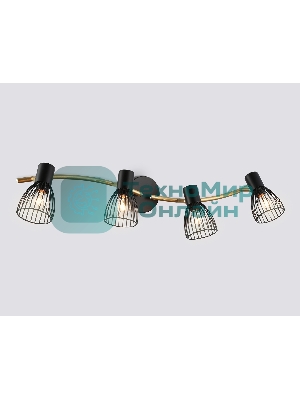Светильник Ambrella light TR8662/4 BK/GD черный/золото E14/4 max 60W 760*100*170