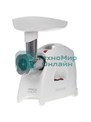 Мясорубка электрическая Аксион М41.03 белый, 1700 Вт, 2.0 кг/мин, реверс, защита от перегрузки, насадки - 8