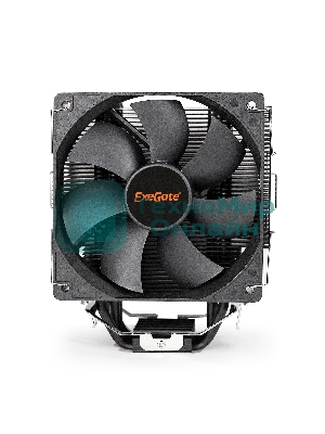 Кулер для процессора ExeGate Dark Magic EXX400-PWM серебристый, 120 мм, алюминий/медь, 2100 об/мин, 24 дБ, 4 pin, 140 Вт, 155 мм