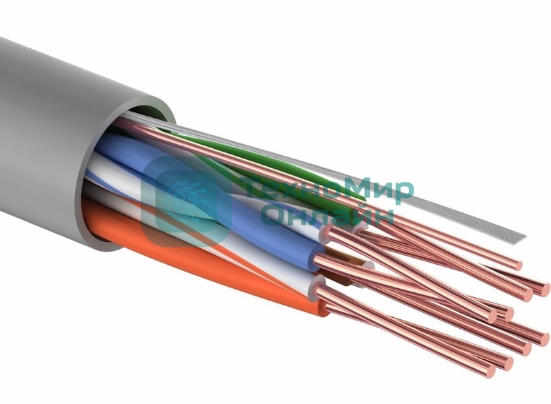 Кабель UTP PROconnect 4PR 24AWG, CCA, cat.5e, PVC, серый, бухта 50 м
