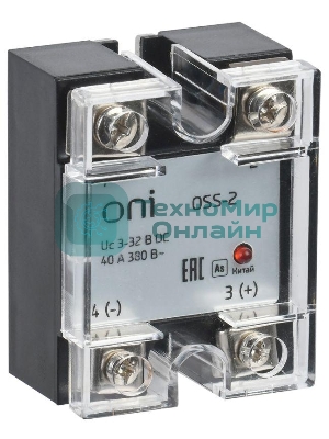 Реле твердотельное OSS-2 25А 380В AC 3-32В DC ONI OSS-2-3-25-B