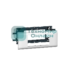 Суппорт LEGRAND 010954 Mosaic 4 модуля, с рамкой, 65мм