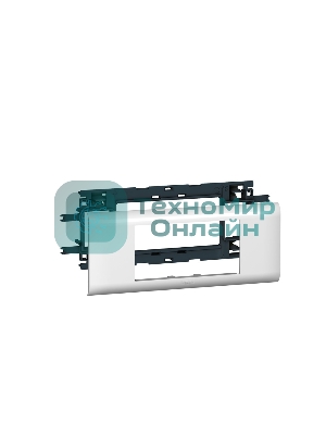 Суппорт LEGRAND 010954 Mosaic 4 модуля, с рамкой, 65мм