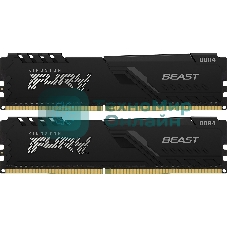 Оперативная память Kingston Fury Beast, DDR4, 64GB (2x32GB), 3600MHz, CL18, DIMM, с радиатором, черный