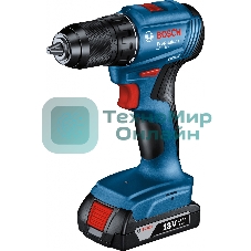 Дрель-шуруповерт Bosch GSR 185-LI, 18 В, 2 Ач, 50 Нм, бесщеточный