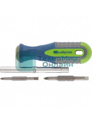 Отвертка Сибртех комбинированная SL5,0/Ph1, SL6,0/Ph2