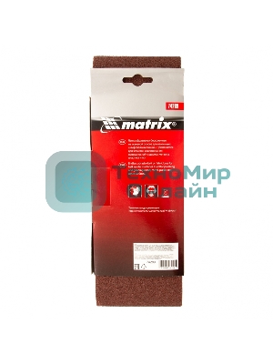 Лента абразивная Matrix бесконечная, P 80, 100 х 610 мм, 3 шт.