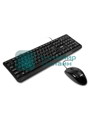 Комплект клавиатура + мышь SVEN KB-S330C черный (104+12Fn)+3кл, 1200DPI)