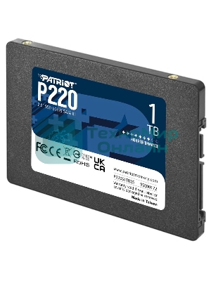 Накопитель SSD Patriot P220, 1Tb, SATA III, 2.5
