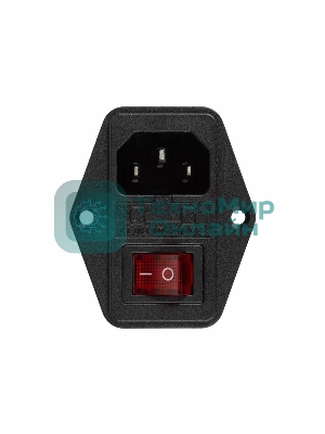 Выключатель клавишный Rexant 250V 15А (4с) (ON)-OFF черный Б/Фикс