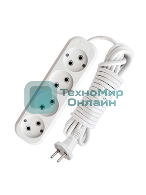 Удлинитель 4х3 м без заземл. 10А IP20 Е-204 АБС-пл. ПВС 2х0.75 UNIVersal 9631968