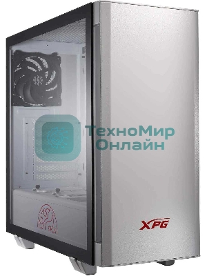 Компьютерный корпус XPG INVADER-WHITECOLOR BOXWORLDWIDE (ATX, подсветка ARGb, 2 вентилятора 120мм, стеклянная боковая панель,белый)