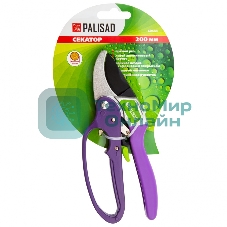 Секатор прямого реза Palisad 200 мм, храповой механизм, металлические обрезиненные рукоятки