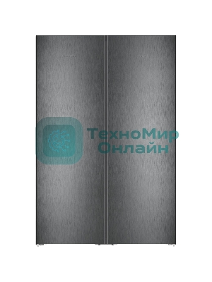 Холодильник Liebherr Комбинация XRFbd 5220-22 001 (SFNbdd 5227-22 001 + SRbdd 5220-22 001) черный двухкамерный 398/271л морозилка сбоку, No Frost, Side by Side
