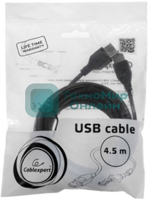 Кабель удлинит. USB2.0 Gembird/Cablexpert CC-USB2-AMAF-6-N серый (1.8м, AM/AF, пакет) (CC-USB2-AMAF-6-N)