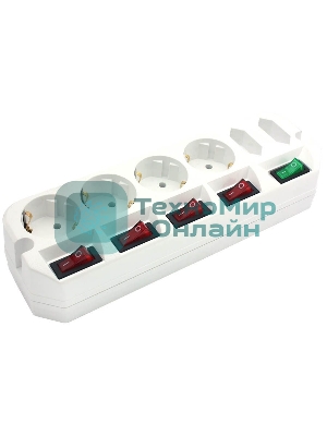 Сетевой удлинитель Most A10 5м (6 розеток) белый (пакет ПЭ)