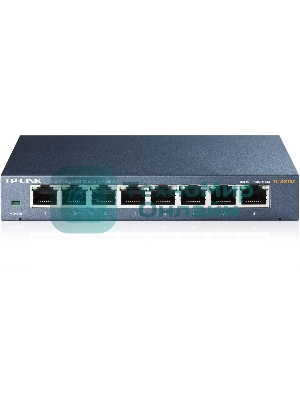 Коммутатор TP-Link SMB TL-SG108 8-port Desktop Gigabit Switch, 8 10/100/1000M RJ45 ports,metal case