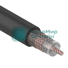Кабель коаксиальный Rexant RG-213, 50 Ом, Cu/Cu, 96%, бухта 100 м, черный