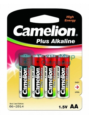 Элемент питания алкалиновый Camelion LR LR6 BL-4 (блист.4шт) 1.5 В