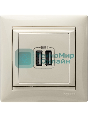 Розетка 2-ая USB 774170 Legrand Valena Сл. кость